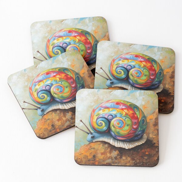 Item preview, Colorful Rainbow Snail | Cute Multicolor Snail Art Design designed and sold by WordPlayStudio.