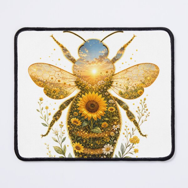 Item preview, Bee and Sunflower Botanical Nature Design designed and sold by CatalystAI.