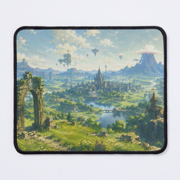 Item preview, Fantasy Landscape Illustration – Mystical Kingdom Nature Artwork designed and sold by AestHenni17.