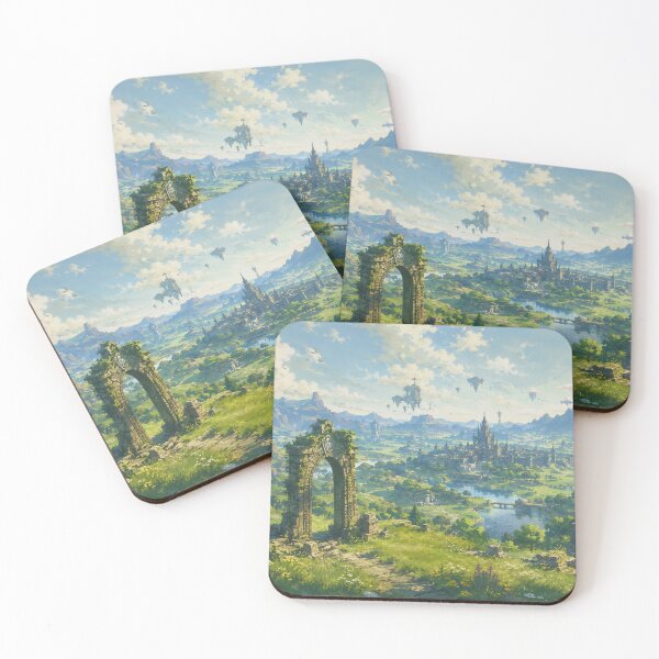 Item preview, Fantasy Landscape Illustration – Mystical Kingdom Nature Artwork designed and sold by AestHenni17.
