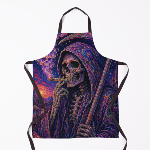 Item preview, Psychedelic Grim Reaper Smoking A Joint designed and sold by hyperbeast store.