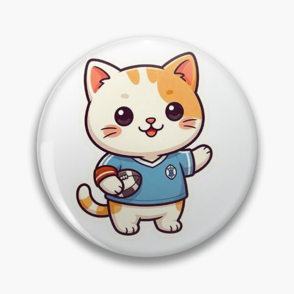 Item preview, Cute Football Cat Sticker | Kawaii Soccer Kitty Cartoon | Sports Fan Animal Design designed and sold by Pandey14.