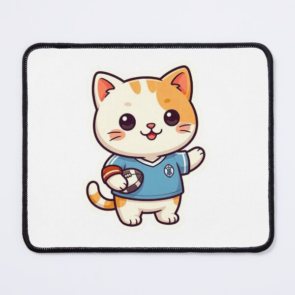 Item preview, Cute Football Cat Sticker | Kawaii Soccer Kitty Cartoon | Sports Fan Animal Design designed and sold by Pandey14.