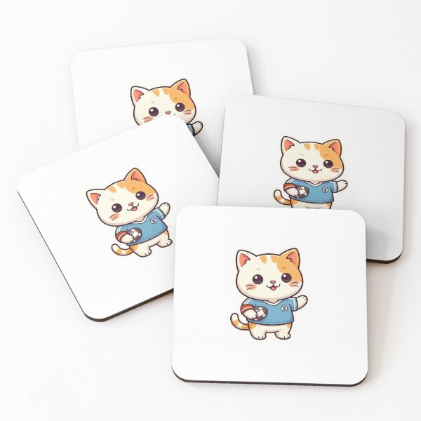 Item preview, Cute Football Cat Sticker | Kawaii Soccer Kitty Cartoon | Sports Fan Animal Design designed and sold by Pandey14.