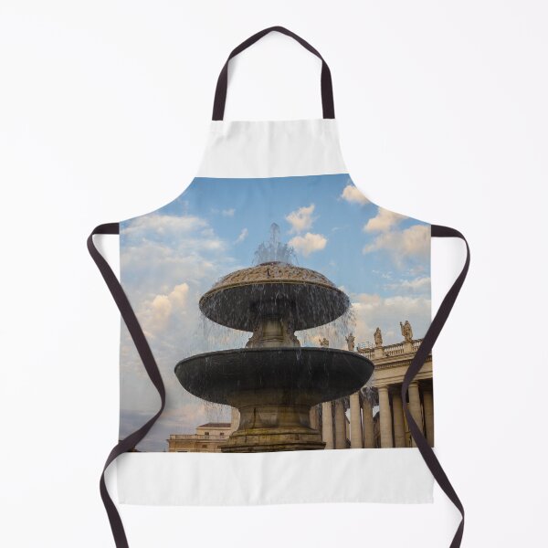 Item preview, Historic Fountain at St. Peter's Square With Colonnade Statues Under a Blue Sky designed and sold by Nmallia.