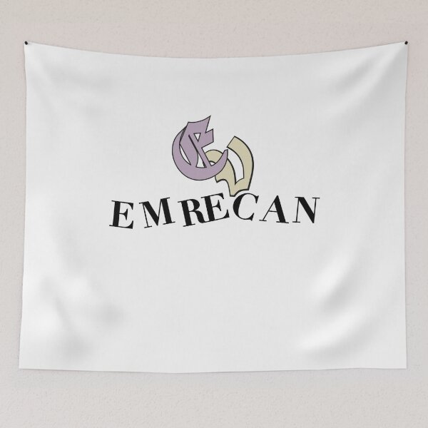 Item preview, Emrecan Custom Name Monogram Minimalist Typography T-Shirt designed and sold by Atique Creations.