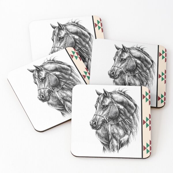 Item preview, Arabian Horse & Emirati Sadu designed and sold by NUSKHAH UAE | Emirati Heritage Art.
