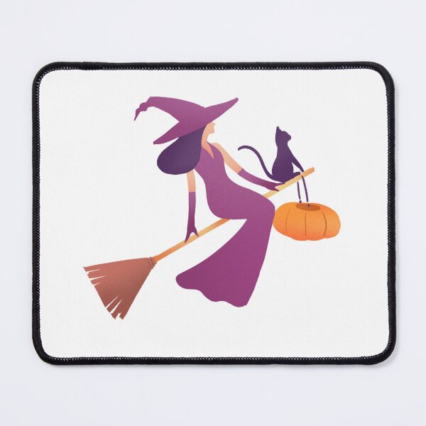 Item preview, Magical Witch Flying on Broomstick Illustration designed and sold by DailyDoodlesBySumbul.