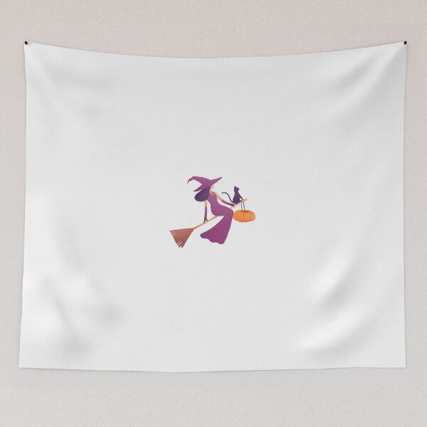 Item preview, Magical Witch Flying on Broomstick Illustration designed and sold by DailyDoodlesBySumbul.