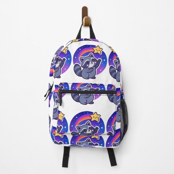 Item preview, Catch Your Chance Raccoon - Space Kawaii Sticker designed and sold by foryouandyours.