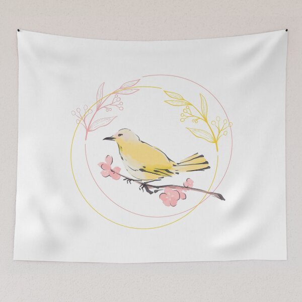 Item preview, Bird With Spring Flower. designed and sold by Dinasshop.