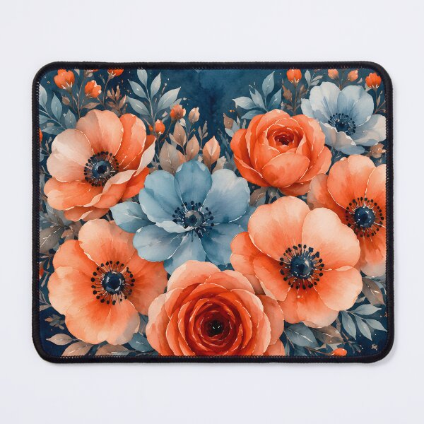 Item preview, Hearts 4 - Coral & Blue Floral Dream designed and sold by NikaNavi.