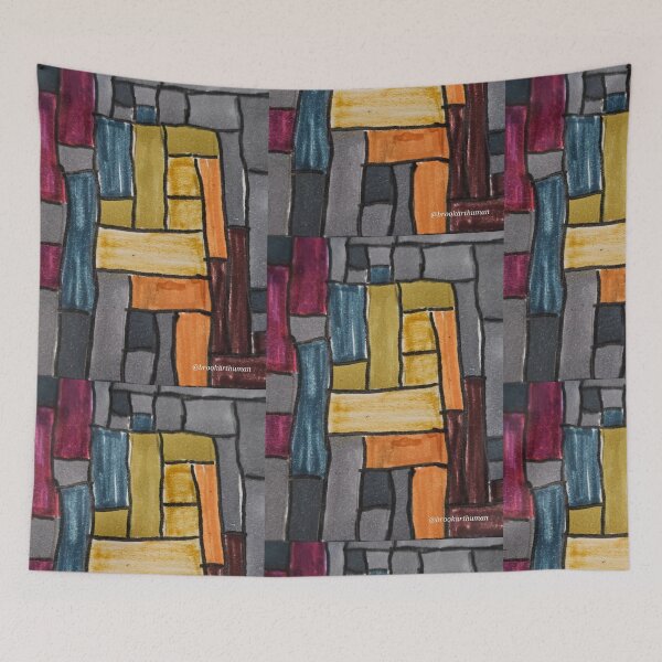 Item preview, Dark Rainbow Rectangles  designed and sold by DancingCreek.