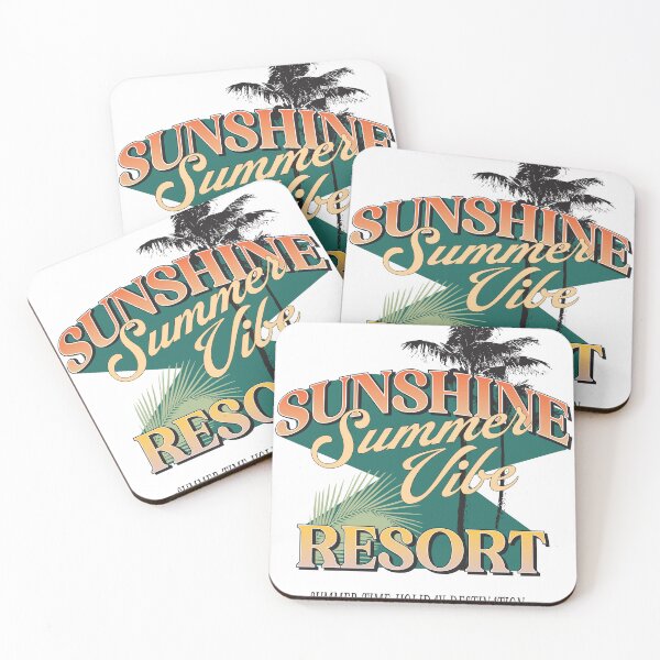 Item preview, Sunshine Summer Vibe Resort Retro Palm Tree T-Shirt designed and sold by Atique Creations.