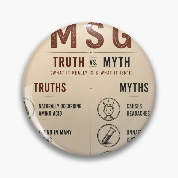 Item preview, ⁠MSG Truth vs Myth Umami Food Poster⁠ designed and sold by Easternpantry.
