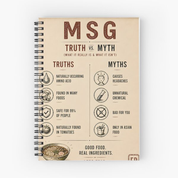 Item preview, ⁠MSG Truth vs Myth Umami Food Poster⁠ designed and sold by Easternpantry.