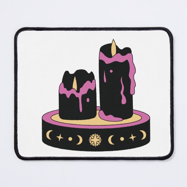 Item preview, Mystical Black Candles with Pink Drip designed and sold by DailyDoodlesBySumbul.