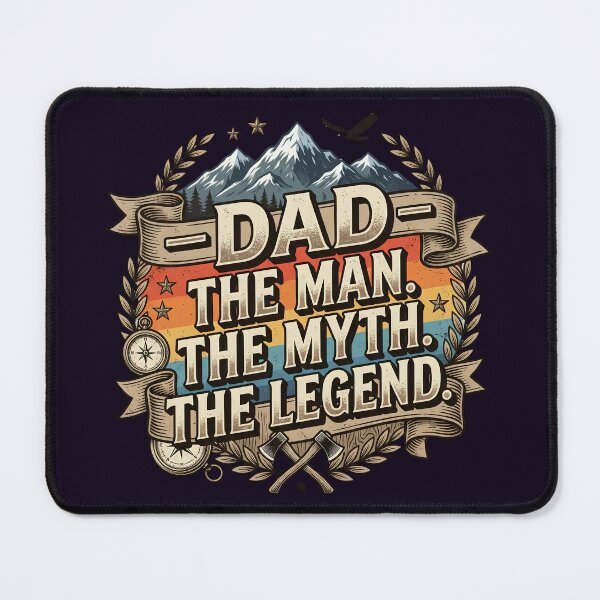 Item preview, Dad The Man The Myth The Legend Retro Sunset Mountain designed and sold by PACS0011.