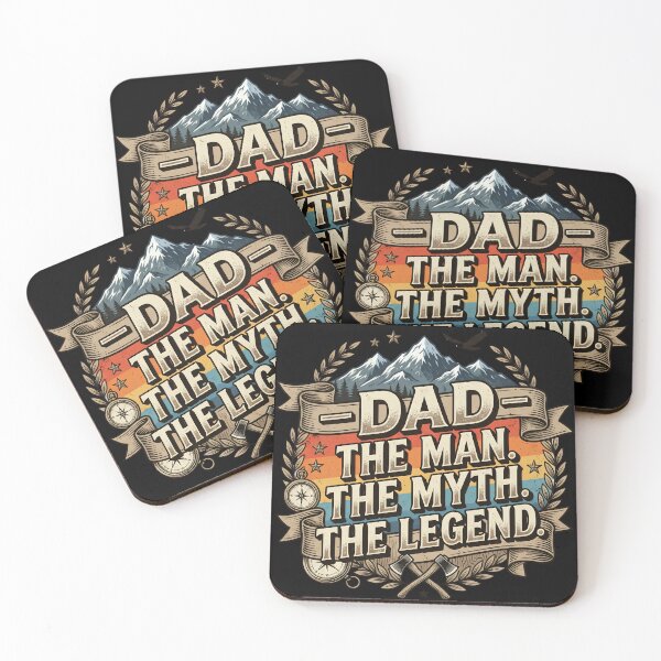 Item preview, Dad The Man The Myth The Legend Retro Sunset Mountain designed and sold by PACS0011.
