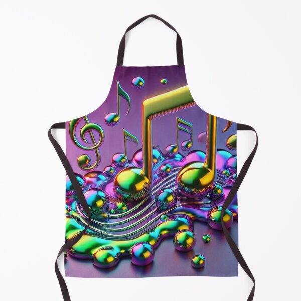 Item preview, Iridescent Liquid Musical Notes on Purple Silver Gradient designed and sold by Pioneer Spirit Market.