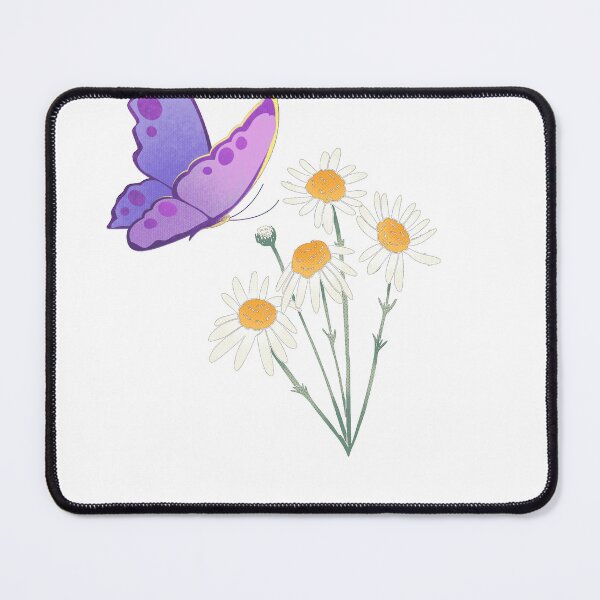 Item preview, Purple Butterfly and Daisies designed and sold by katiecorners.