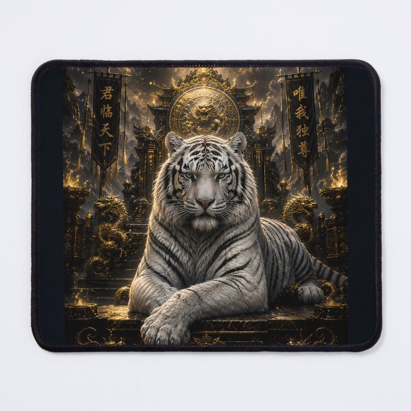 Item preview, King’s Light | White Tiger Throne | Majestic Fantasy Guardian Art designed and sold by ManJiangHong.