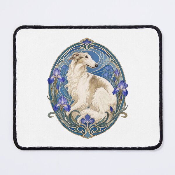 Item preview, Elegant Borzoi Art Nouveau Dog designed and sold by AntiqueImages.