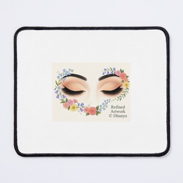 Item preview, ​Minimalist Eyelashes with Delicate Floral Touch Digital Art designed and sold by Artgirldhanya.
