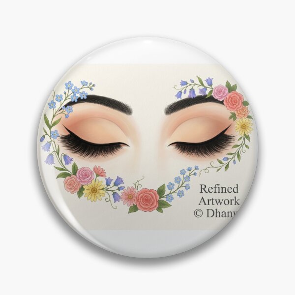 Item preview, ​Minimalist Eyelashes with Delicate Floral Touch Digital Art designed and sold by Artgirldhanya.