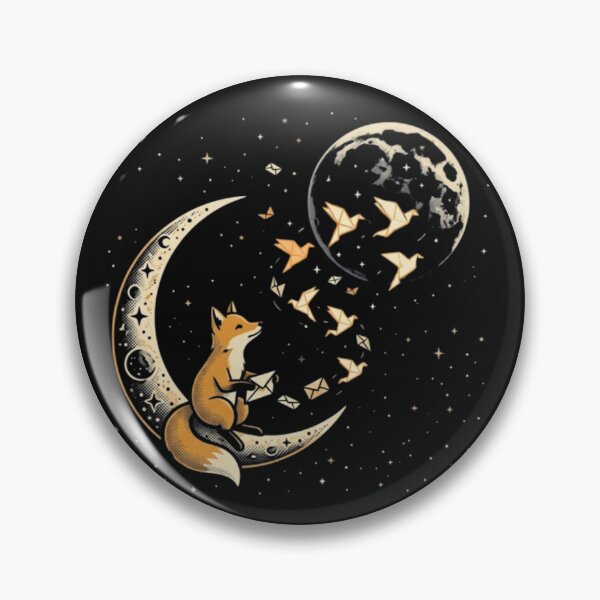 Item preview, Moon Messenger – Fox with Origami Birds designed and sold by Dogandesighn.