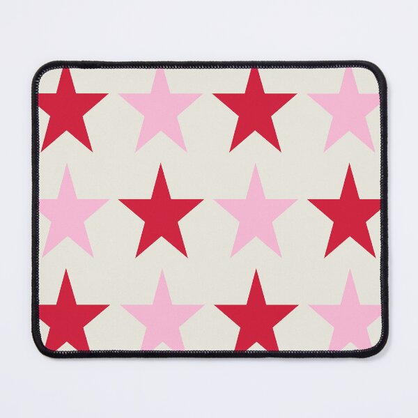 Item preview, Retro Red & Cotton Candy Pink Stars on Cream - Large designed and sold by RachelMacht.
