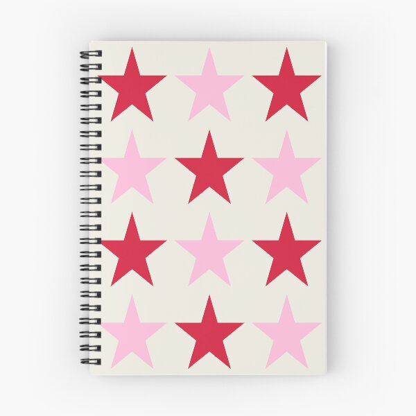 Item preview, Retro Red & Cotton Candy Pink Stars on Cream - Large designed and sold by RachelMacht.