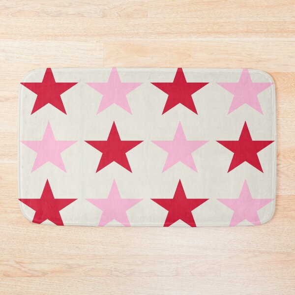Item preview, Retro Red & Cotton Candy Pink Stars on Cream - Large designed and sold by RachelMacht.