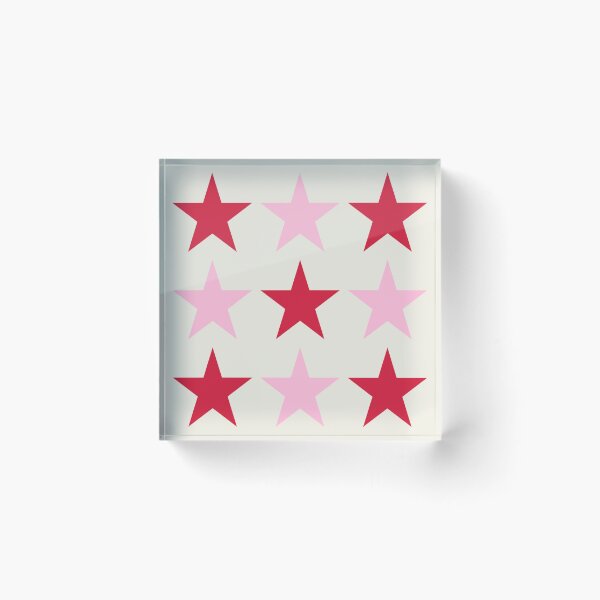 Item preview, Retro Red & Cotton Candy Pink Stars on Cream - Large designed and sold by RachelMacht.