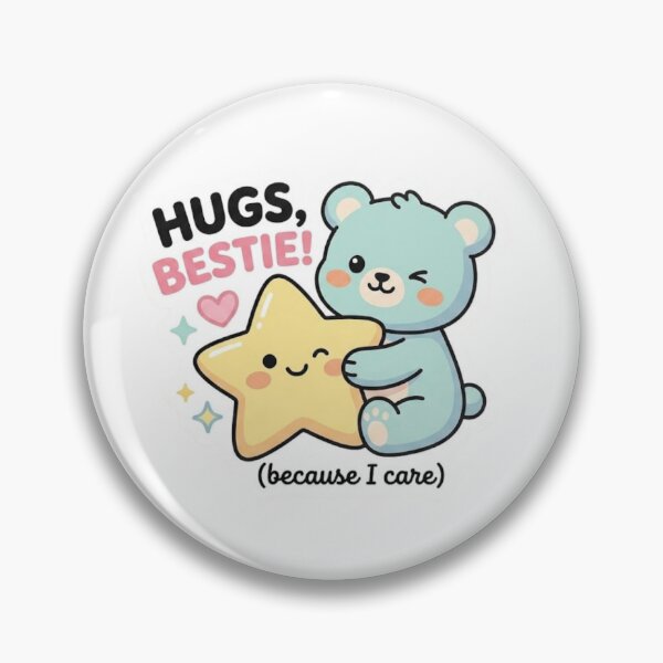 Item preview, Cute "Hugs Bestie" Teddy Bear Sticker designed and sold by Snikdha.