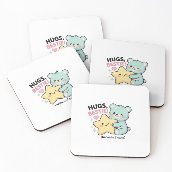 Item preview, Cute "Hugs Bestie" Teddy Bear Sticker designed and sold by Snikdha.