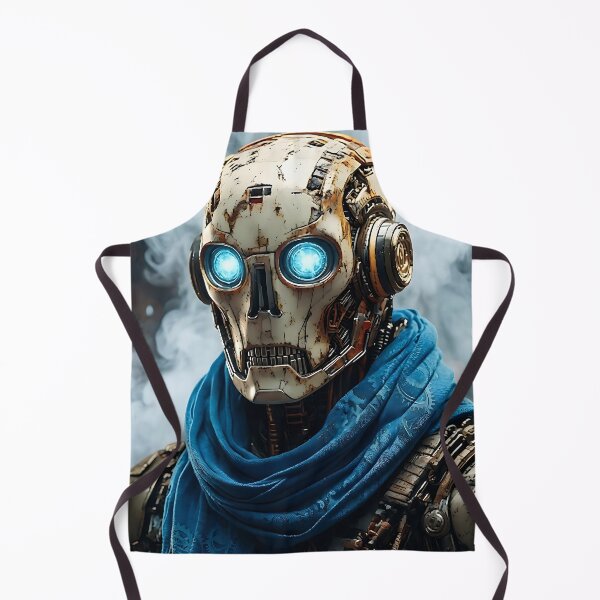 Item preview, Rusty Cybernetic Wanderer with Glowing Blue Eyes designed and sold by ToxicInkArt.