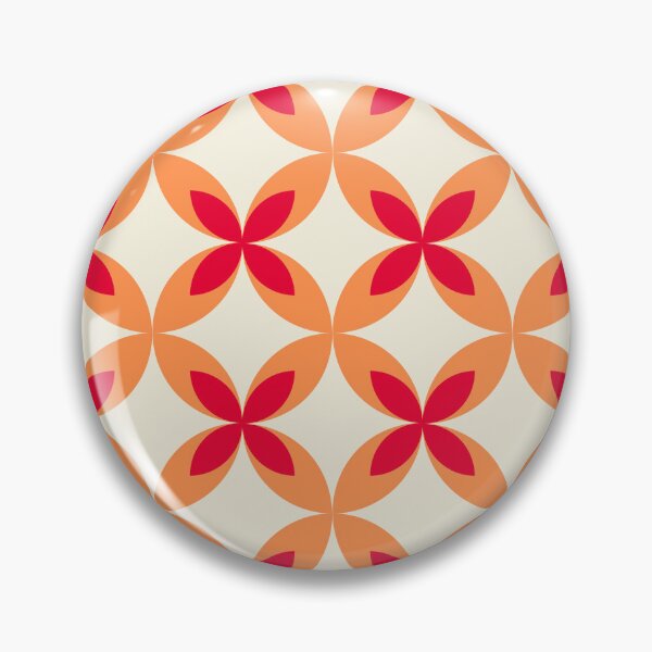 Item preview, Bauhaus Abstract Minimalist Orange Flowers  designed and sold by Volt Junkies.