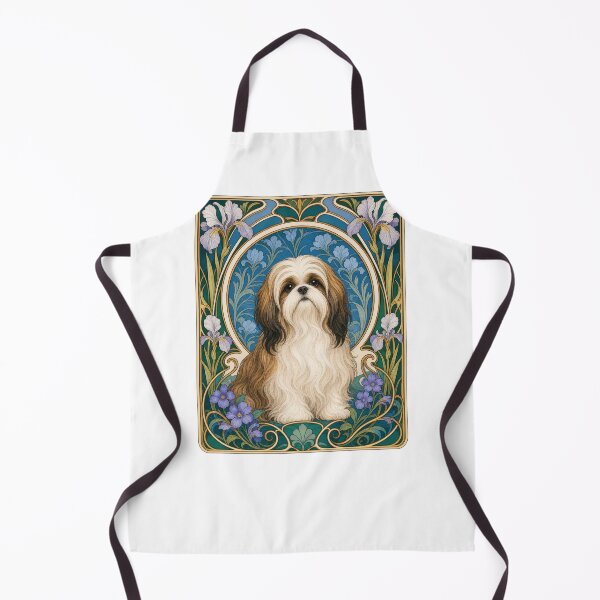 Artikelvorschau, Shih Tzu Hund Jugendstil Elegantes Blumenmuster entworfen und verkauft von AntiqueImages.