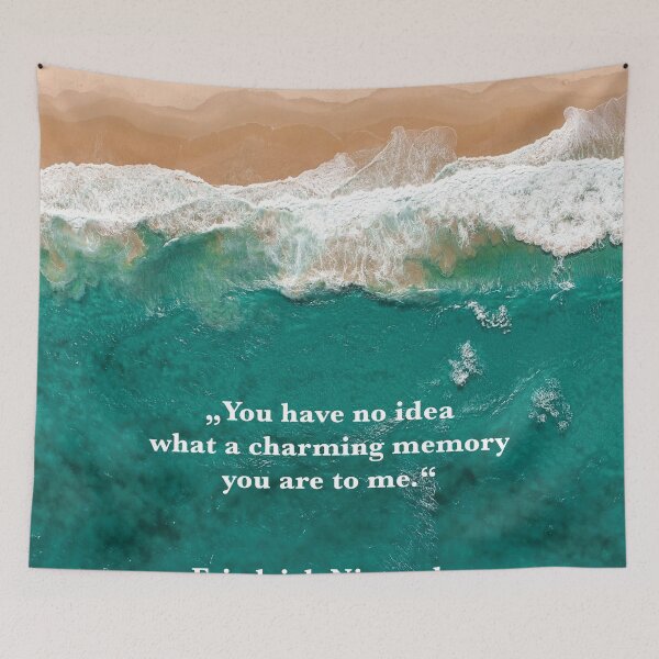 Item preview, Nietzsche quote Charming Memory Beach Ocean Saying designed and sold by Mauswohn.