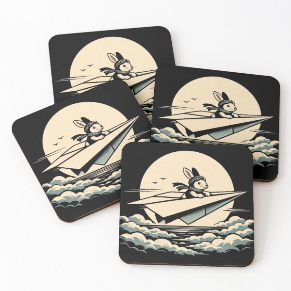 Item preview, Paper Plane Pilot – Adventurous Rabbit in the Sky designed and sold by Dogandesighn.