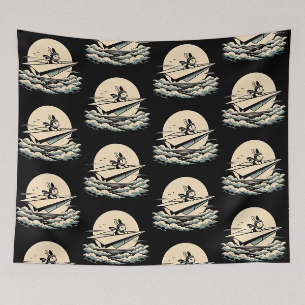 Item preview, Paper Plane Pilot – Adventurous Rabbit in the Sky designed and sold by Dogandesighn.