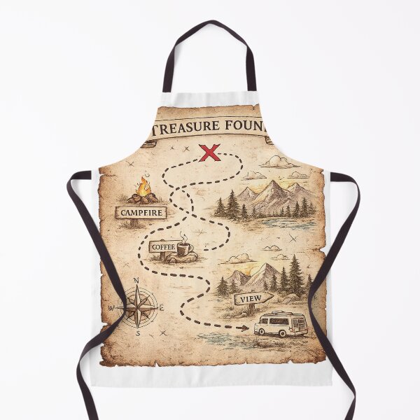 Item preview, Treasure Found Vanlife Adventure Map Design designed and sold by naturalsurvival.