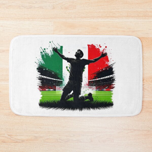 Item preview, Mexico Soccer Player Art — Mexican Football Flag Action Fan Print designed and sold by icemanphotos.