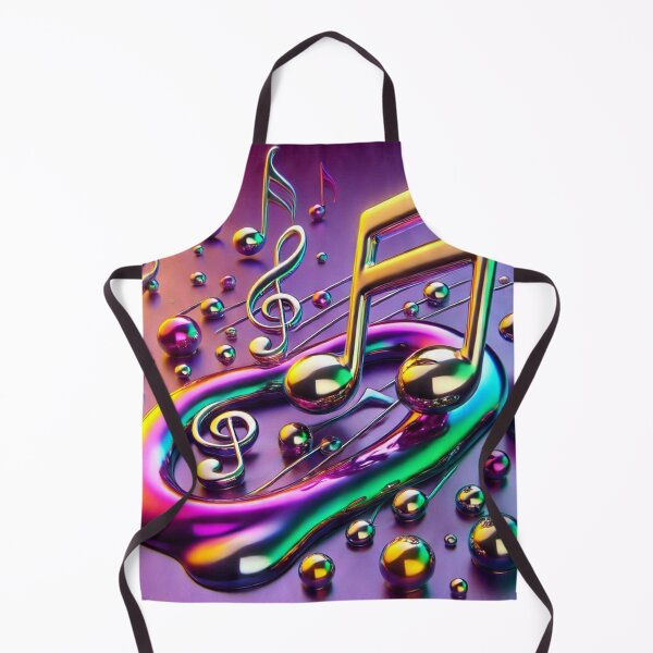 Item preview, Iridescent Liquid Music Notes Flowing on Purple Gradient designed and sold by Pioneer Spirit Market.