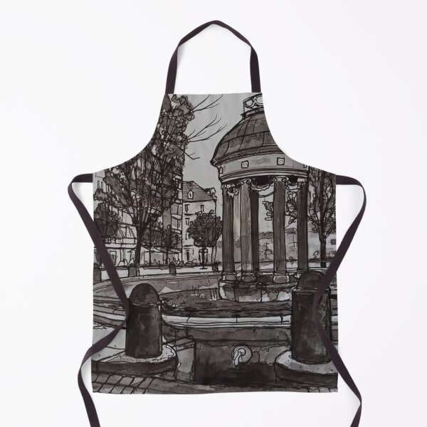Item preview, Artesian well at Albertplatz – Dresden Neustadt Ink Drawing designed and sold by UMA Urban Sketch.