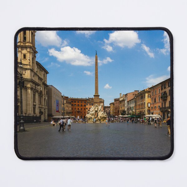 Item preview, Piazza Navona In Rome With Fountain Of The Four Rivers And Crowds On Sunny Day designed and sold by Nmallia.