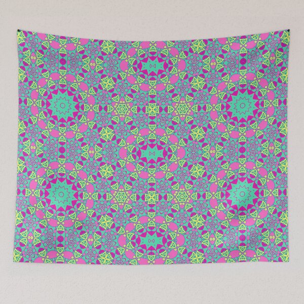 Item preview, Colorful Mandala Mosaic Pattern in Vibrant Pink and Teal designed and sold by DreamsArtwear.