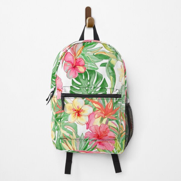 Item preview, Hawaiian Watercolor Floral n Foliage Pink Hibiscus designed and sold by PixDezines.