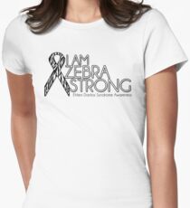 Zebra Strong- Ehlers Danlos Syndrome Awareness Women's Fitted T-Shirt